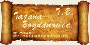 Tajana Bogdanović vizit kartica